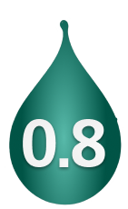 0.8 with droplet icon