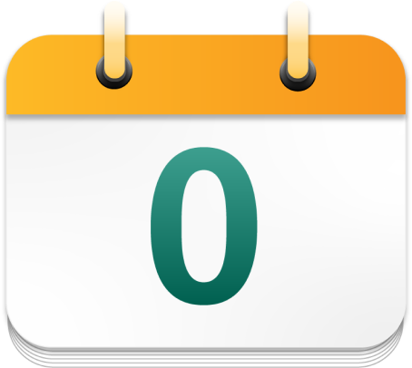 0 with calendar icon