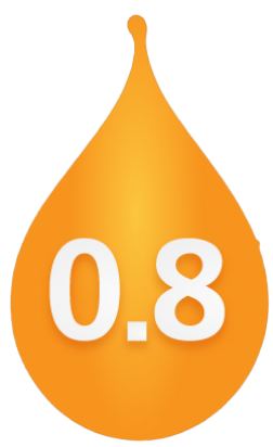 0.8 with droplet icon