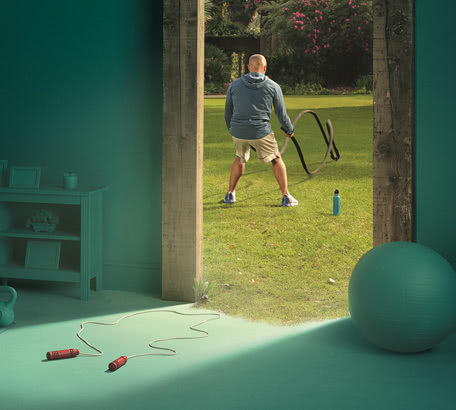 Man working out outside Man working out outside
