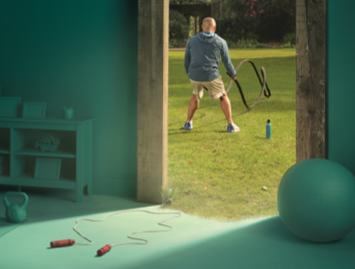 Man working out outside Man working out outside