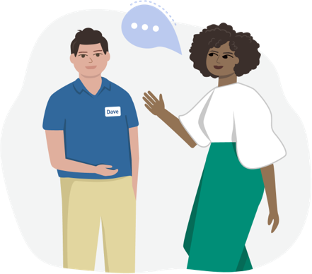 Two people talking icon