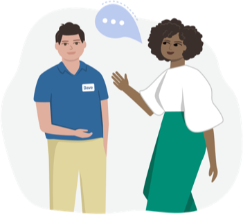 Two people talking icon