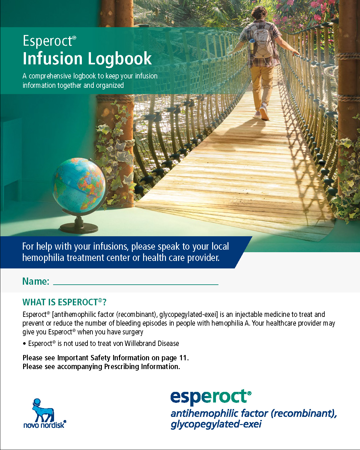 Esperoct<sup>®</sup> Infusion Logbook Preview Image #1