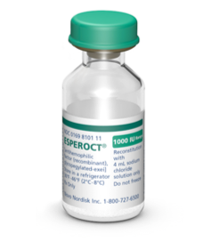 Vial of Esperoct® [antihemophilic factor (recombinant), glycopegylated-exei]