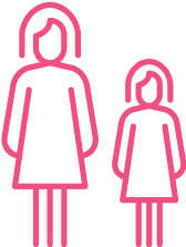 Woman and girl icon